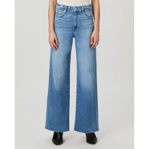 NWT Paige Anessa Wide-Leg Jeans in Mesmerize Light Wash Blue 29